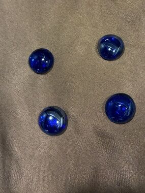 Blue Rain Deep Blue Glass Gems - Set of 4 blue glass gems